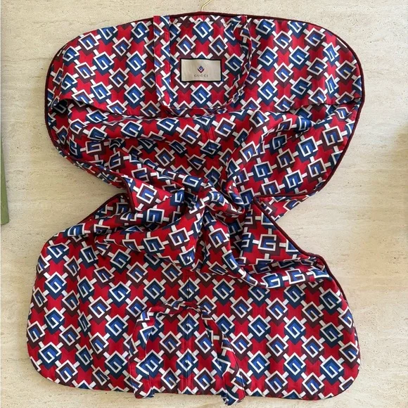 NWT GUCCI G Geometric Travel Linen Garment Bag Minaudière Unisex 27”x43” - Picture 6 of 16